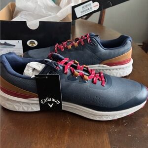 NWT Callaway Pacific XT Leather Golf Shoe, Blue